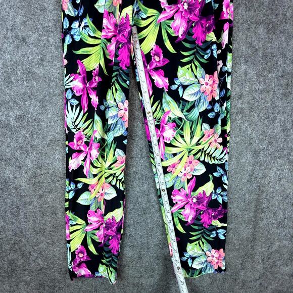 Tommy Bahama Joggers Womens Small Pink Tropical Hawaiian Vibrant Resort Dopamine - Picture 6 of 9